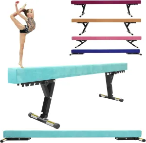 Balance Beam Adjustable 8ft, High and Lower Floor Beam Gymnastics Equipment for Kids Children, Gymnastics Beam with Legs for Home, Professional Training, Gymnastic Club Use