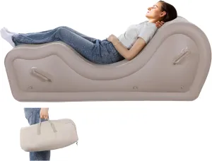 BALAPET Inflatable Yoga Chaise Lounge Reading Chair Outdoor Indoor Zero Gravity Chaise Lounger Ergonomic Positioning for Better Relaxation Living Room Lounge Sofa for Resting(Not Include inflator)
