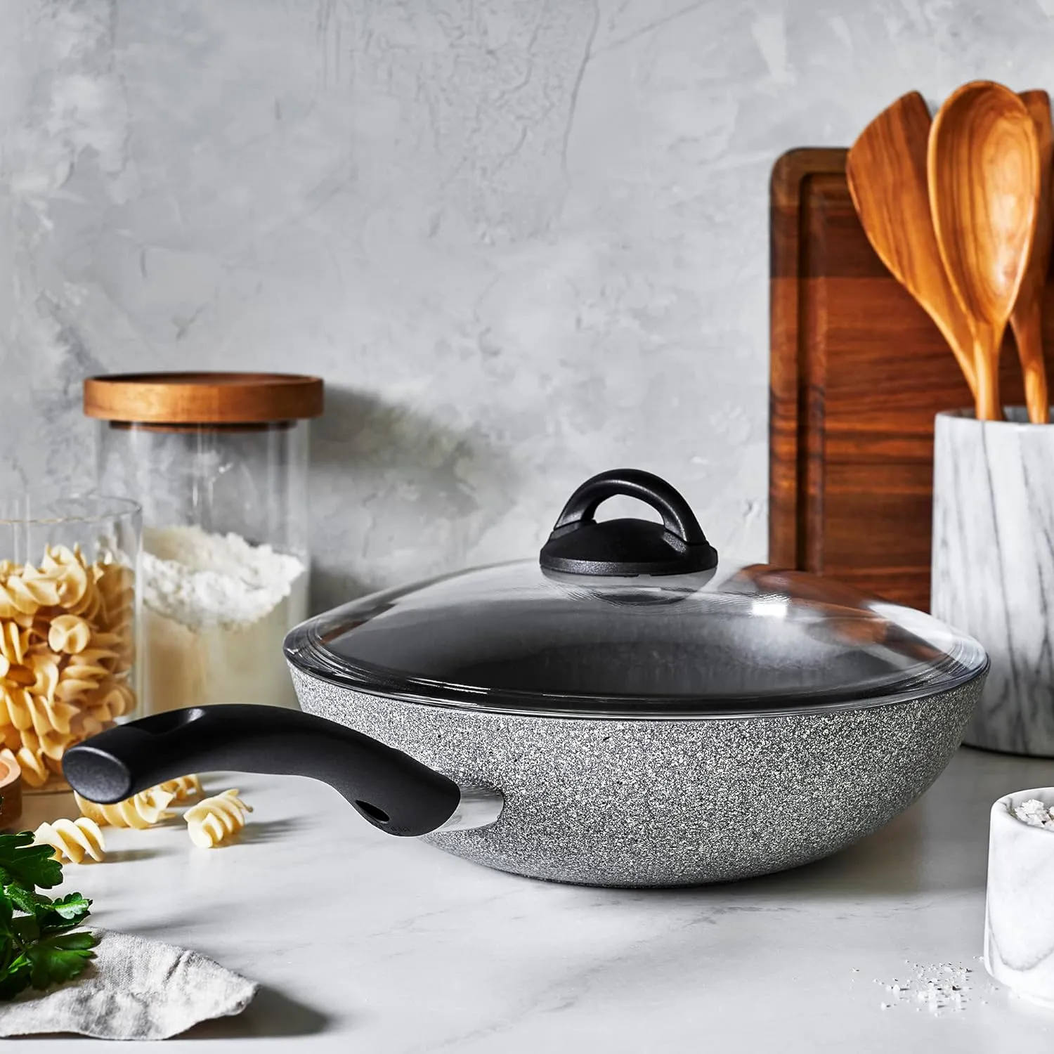 BALLARINI Parma by HENCKELS 11-inch Nonstick Stir Fry Pan, Made in Italy, Durable and Easy to clean