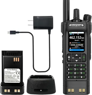 BAOFENG UV32 Radio 10W Walkia Talkie GPS Two Way Raido USB-C Charging Multi-Band FM/AM UV-32 Handheld Radio