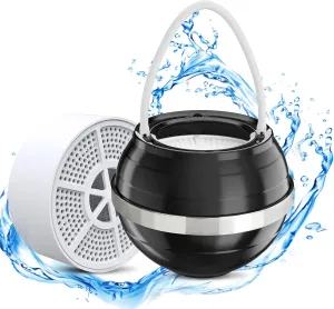 Bath Filter for Tub - Bathtub Water Filter for Softer Skin & Hair, 8 Stages Hotel Grade Filtration Bath Water Filter,2,500 Gal of Filtration, BPA Free, Easy to Install（Black）