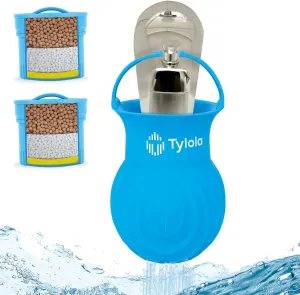 Bathtub Water Filter with Zeolite & Alumina Mineral Media| Remove Chlorine,Chemicals, Fluoride & Impurity for Healthier Skin& Hair |12-Month Use,Include 2 Replacement Filters|Bath Tech 3000-2