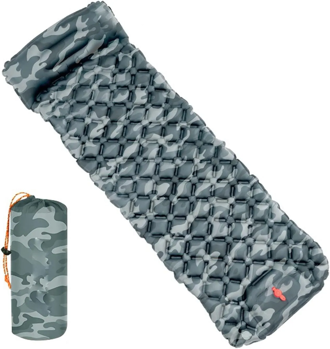 Beach Blankets Outdoor Camping Sleeping Pad Inflatable Mattress with Pillows Ultralight Air Mat Built in Inflator Pump Travel Hiking(Camouflage)