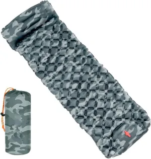 Beach Blankets Outdoor Camping Sleeping Pad Inflatable Mattress with Pillows Ultralight Air Mat Built in Inflator Pump Travel Hiking(Camouflage)