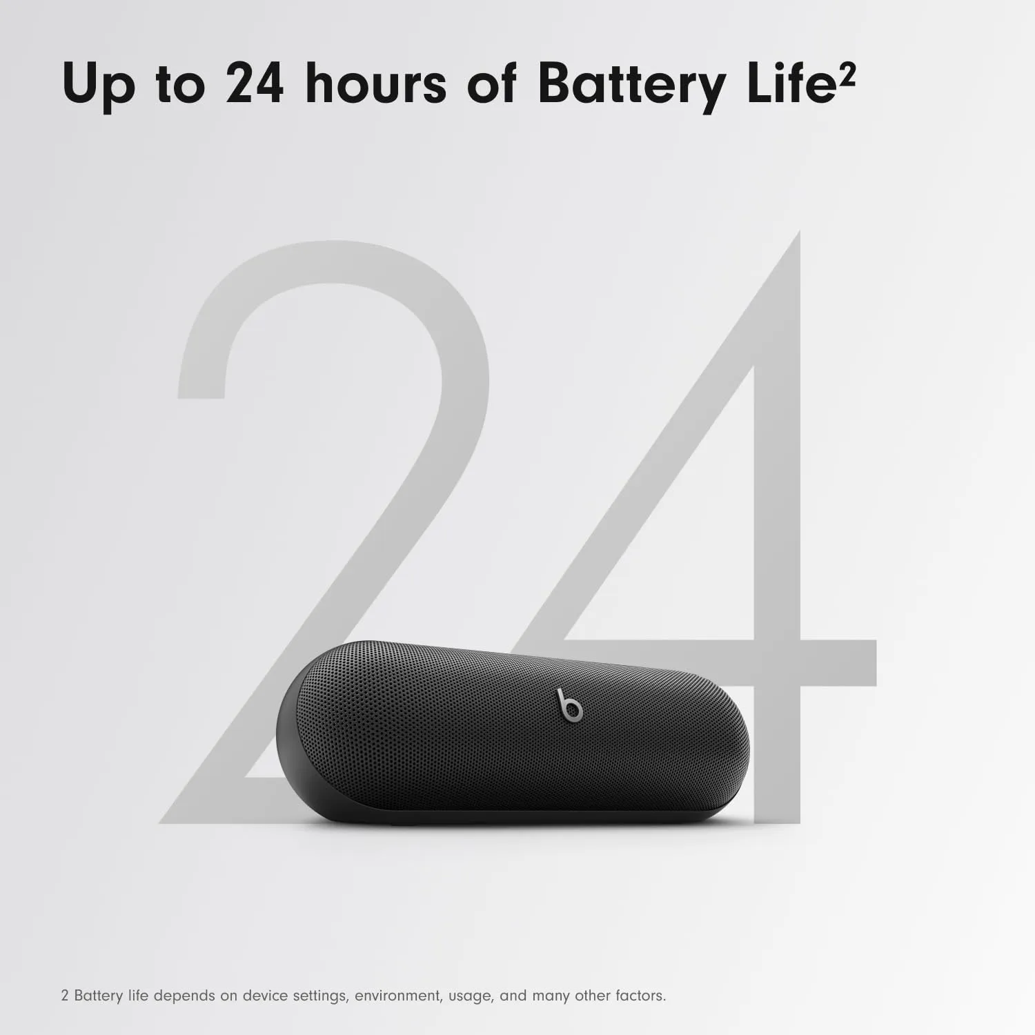 Beats Pill - Bluetooth Speaker and Portable Wireless Charger via USB-C - Up to 24 Hours Battery Life, IP67 Water Resistant, Apple & Android Compatible, Built-in Microphone – Matte Black (Renewed)