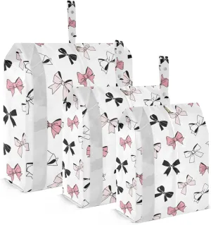 Beauty Bow Travel Storage Bag with Lanyard - Portable Lightweight Classified Storage Bag with Zipper, Dust and Waterproof Travel Packing Cube for Suitcase,3 Pieces