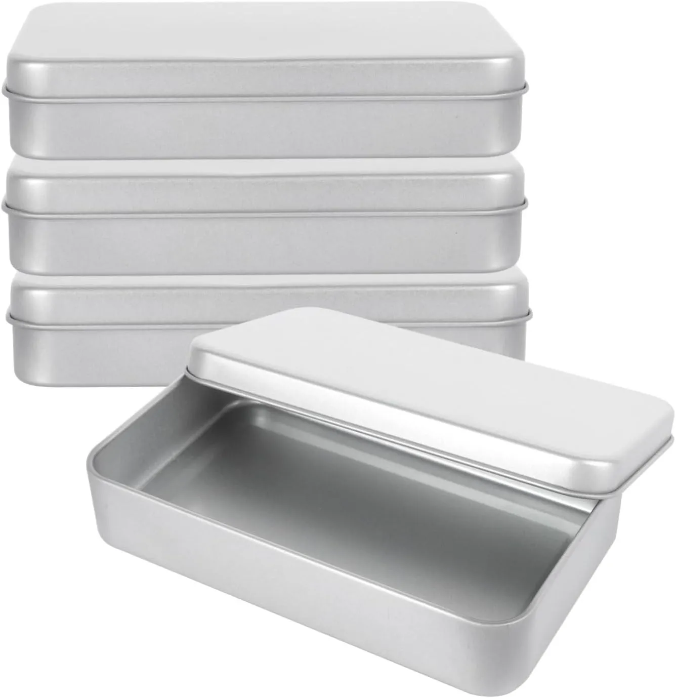 BESPORTBLE Rectangular Cards Case Tinplate Game Cards Box Lids Card Storage Tackle Box Organizer Toy Storage Bins Waterproof Storage Containers
