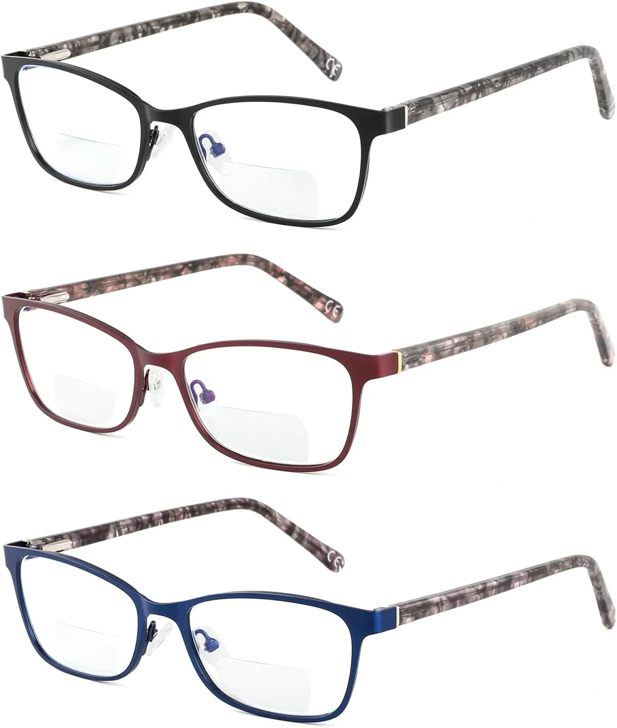 Bifocal Reading Glasses Women Blue Light Computer Reader Fashion Clear Top Cateye Ladies Designer Stylish Eyeglasses