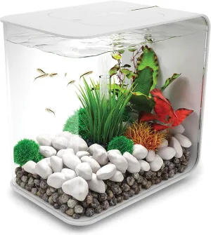 biOrb Flow 15 Aquarium with LED - 4 Gallon, White
