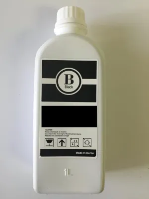 Black Dye Film Ink for Film Output, Screen Printing. UV Blocking and Waterproof. 1 Liter Bottle. for use in Epson, HP, Mimaki, Roland, Mutoh.