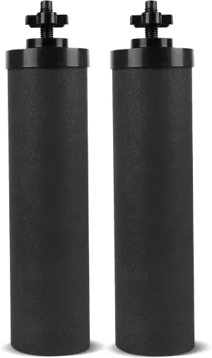 Black Replacement Water Filter,Replacement for Berkey® BB9-2® Filters System,Compatible with Berkey® Gravity Countertop Purification Elements,Pack of 2