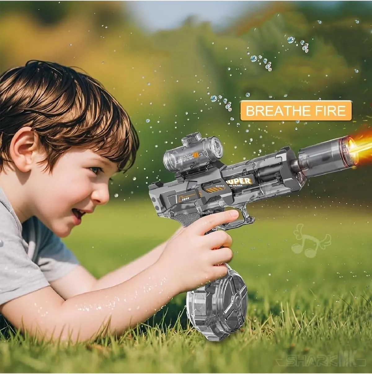 Blazerat Auto Water Blaster, Blaze Rat Water Gun, Electric Water Gun Large Capacity with LED Interactive Lighting, High Powered Pressure Quick for Adults Swimming Pool Party (Red)