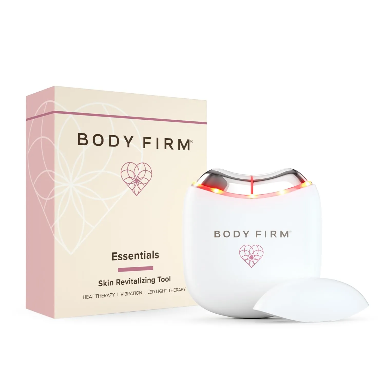 BODY FIRM Crepe Erase Skin Revitalizing Tool, Red Light Therapy Device, Lift & Smooth Body & Neck, Portable Handheld Heat & Vibration Beauty Tool for Skin Care Absorption & Body Repair