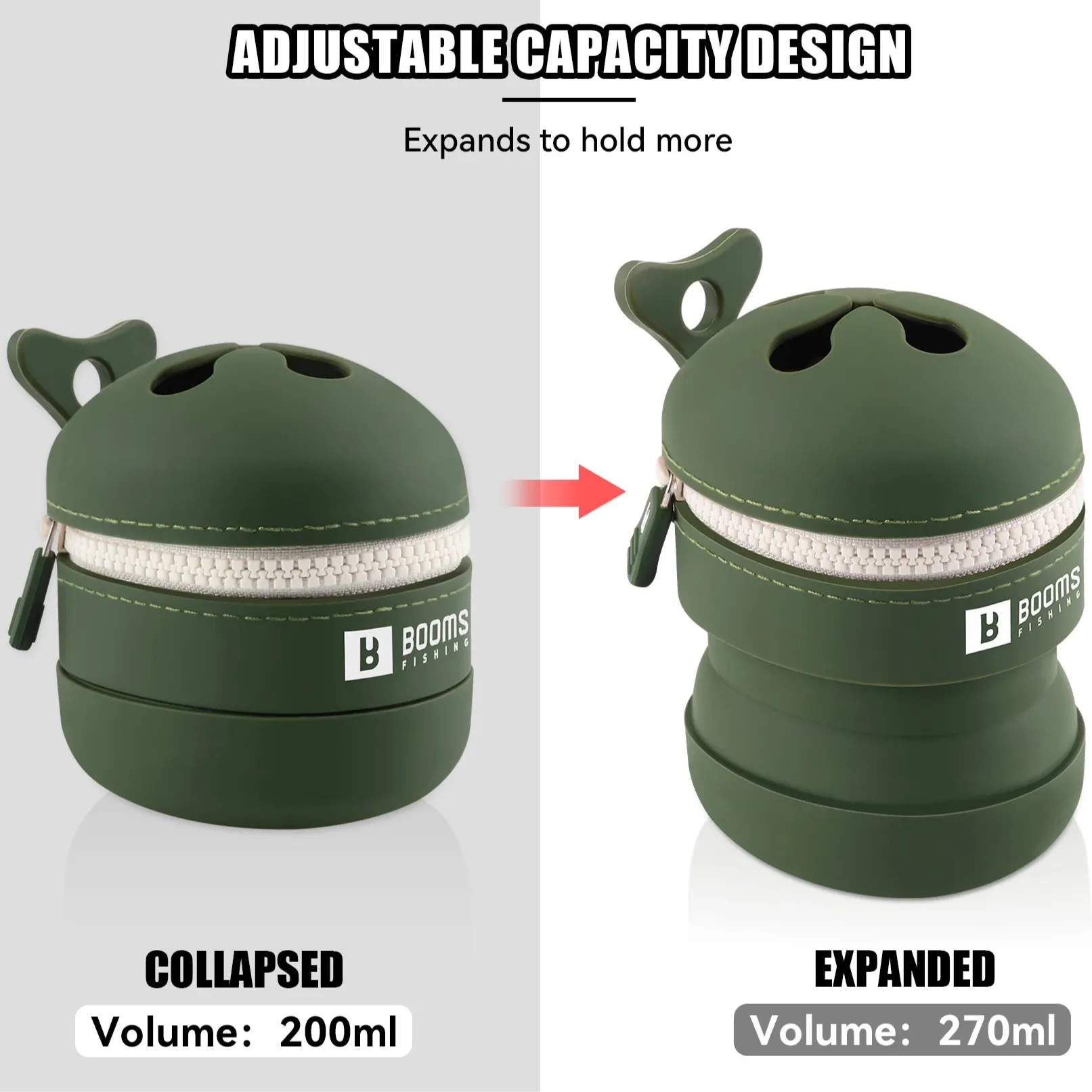 BOOMS FISHING ST2 Portable Folding Trash Bin – Multifunctional Trash Box for Outdoor Camping & Fishing