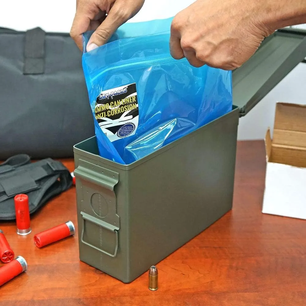 BOOMSTICK Ammo Storage Box, Lockable Ammo Can, Stackable Ammo Container for Shotgun & Pistol Ammunition, Water Resistant Metal Ammo Storage Box
