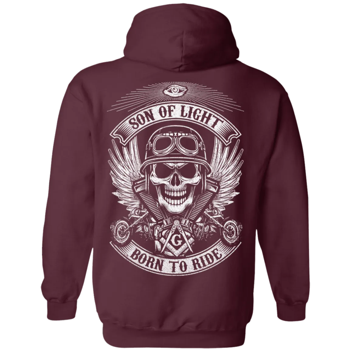 Born To Ride Freemason Square & Compass Symbol