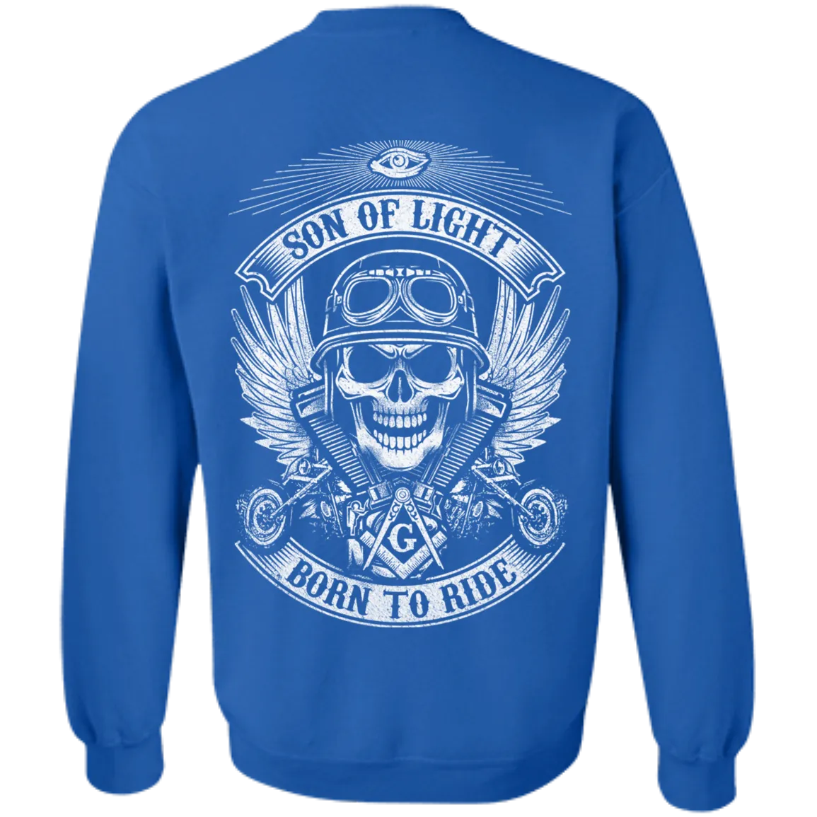 Born To Ride Freemason Square & Compass Symbol