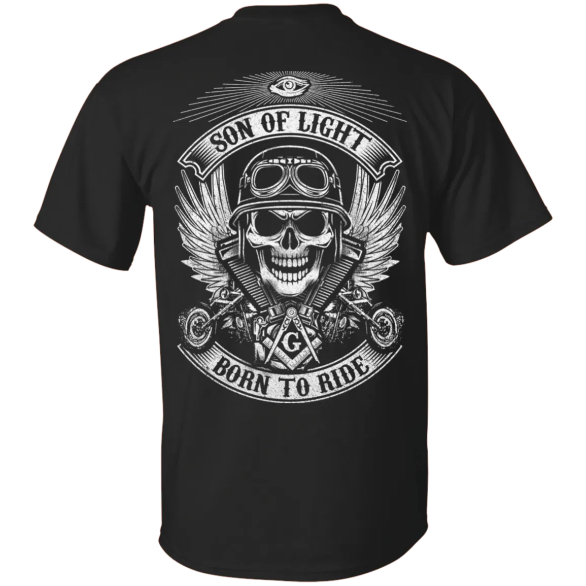 Born To Ride Freemason Square & Compass Symbol