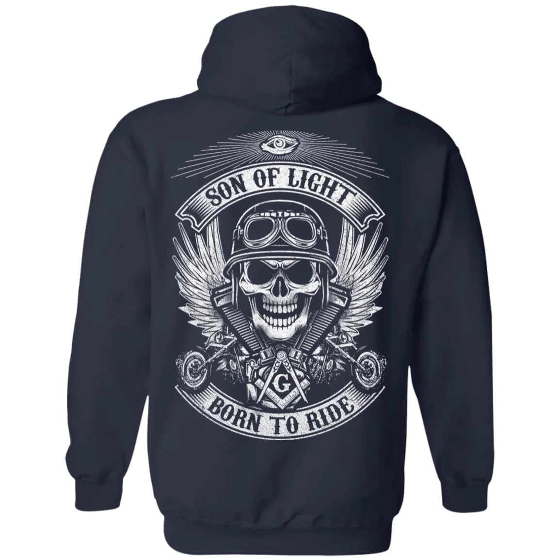 Born To Ride Freemason Square & Compass Symbol