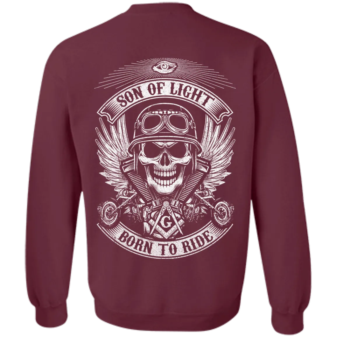 Born To Ride Freemason Square & Compass Symbol
