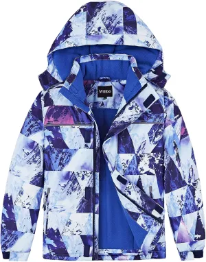 Boys Waterproof Ski Jacket Fleece Three Layers Thick Warm Kid Outdoor Winter Snow Coat Hooded Kids Raincoat