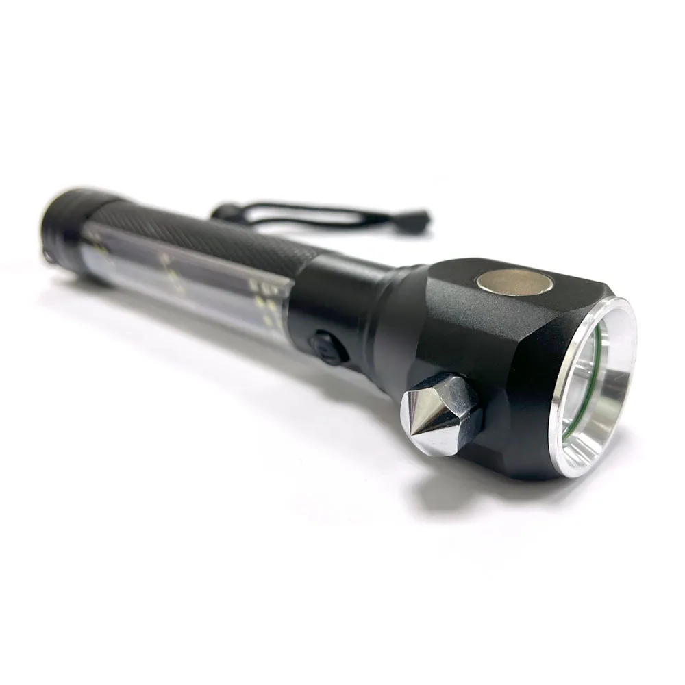 Bright Torch H04-T01 Outdoor Car Tactical Flashlight with LED Solar Hammer Monthly deal Ultra Safety Light, Function Multi Efficient shipping Flashlight Powered