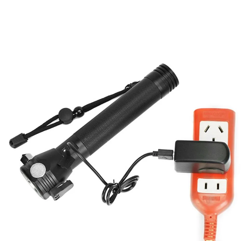 Bright Torch H04-T01 Outdoor Car Tactical Flashlight with LED Solar Hammer Monthly deal Ultra Safety Light, Function Multi Efficient shipping Flashlight Powered