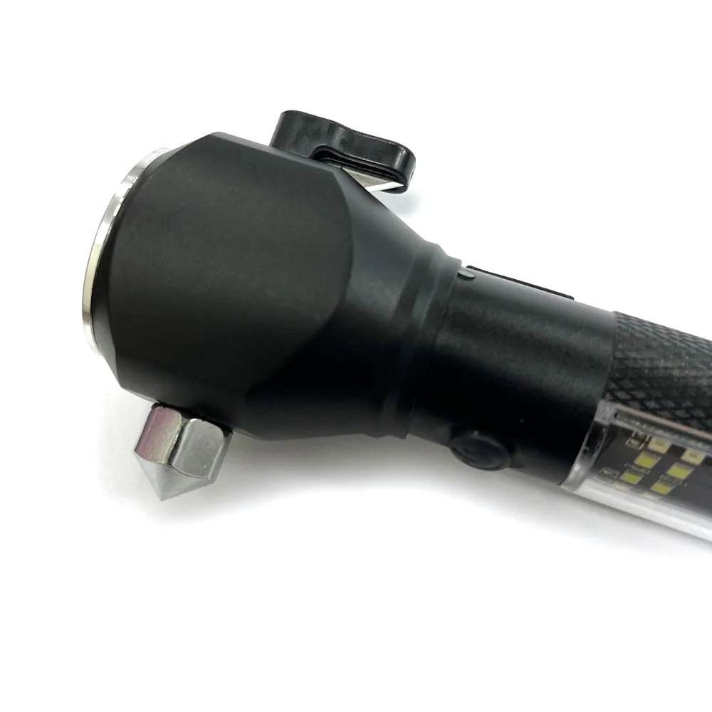Bright Torch H04-T01 Outdoor Car Tactical Flashlight with LED Solar Hammer Monthly deal Ultra Safety Light, Function Multi Efficient shipping Flashlight Powered