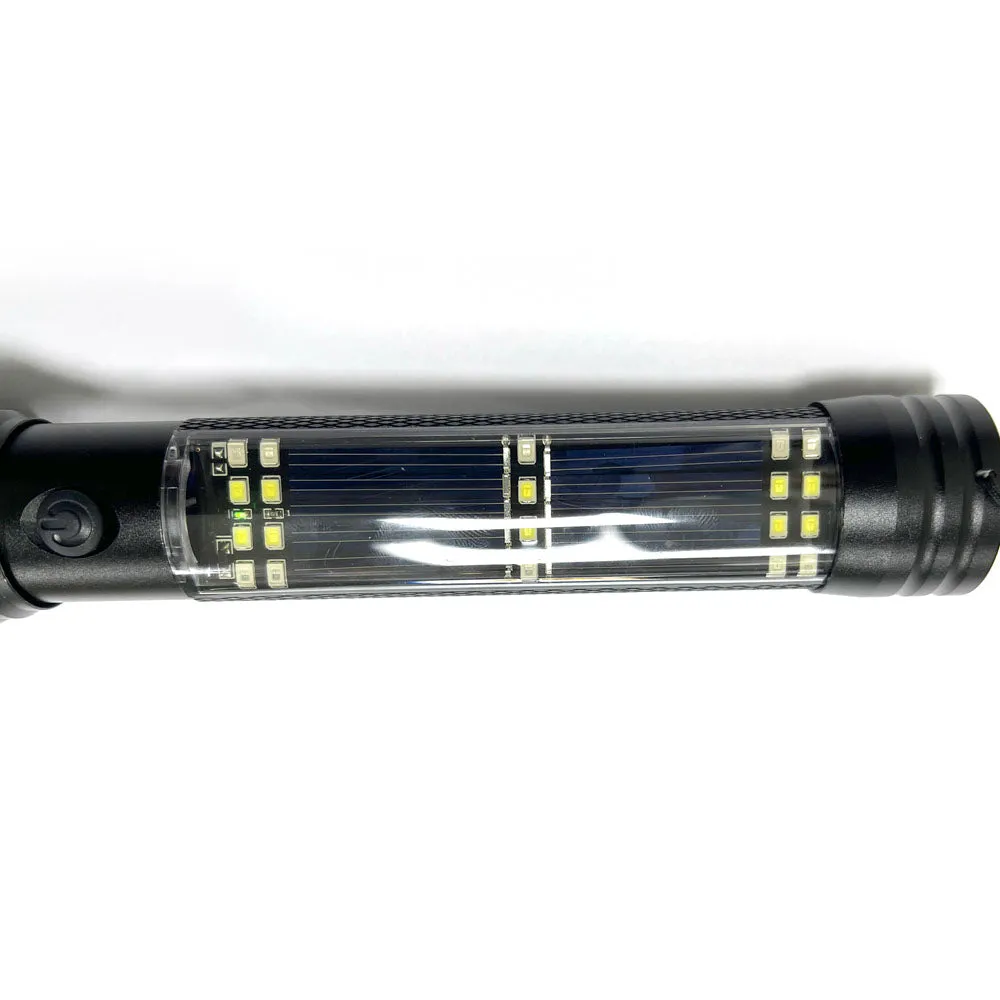 Bright Torch H04-T01 Outdoor Car Tactical Flashlight with LED Solar Hammer Monthly deal Ultra Safety Light, Function Multi Efficient shipping Flashlight Powered