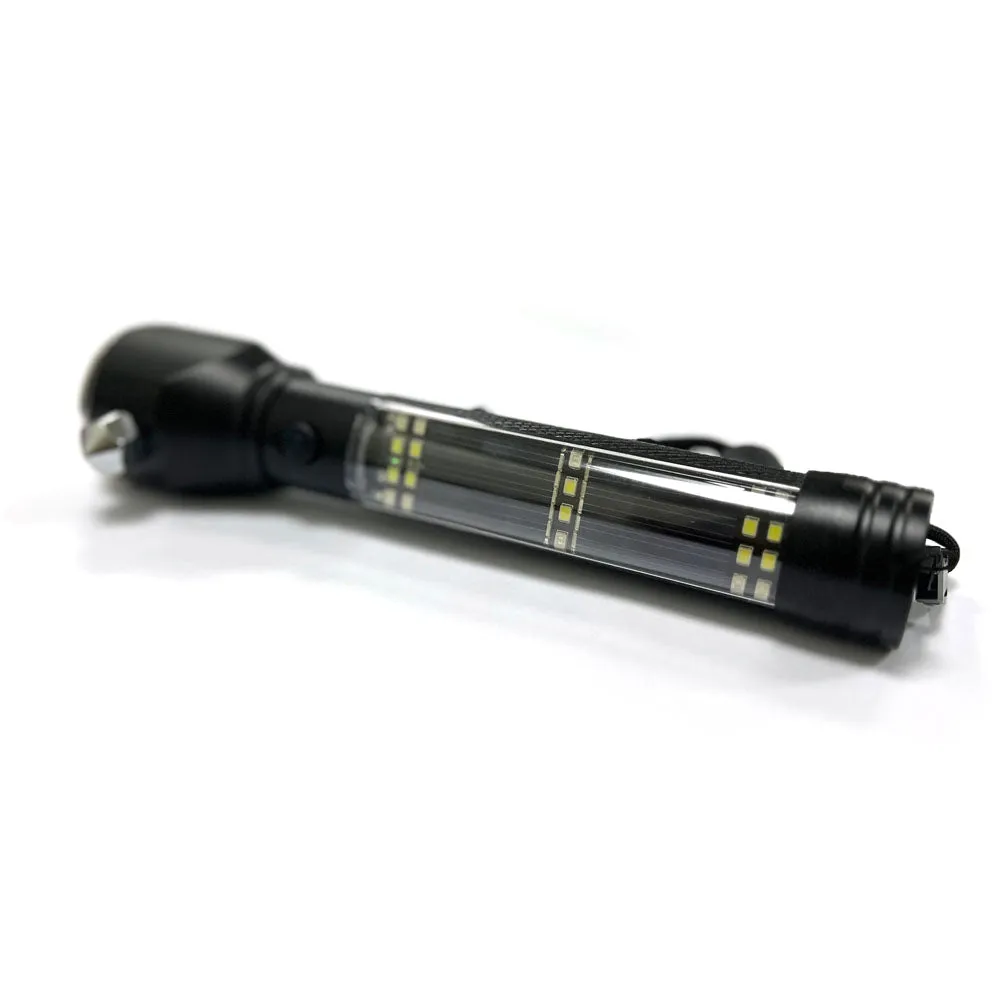 Bright Torch H04-T01 Outdoor Car Tactical Flashlight with LED Solar Hammer Monthly deal Ultra Safety Light, Function Multi Efficient shipping Flashlight Powered