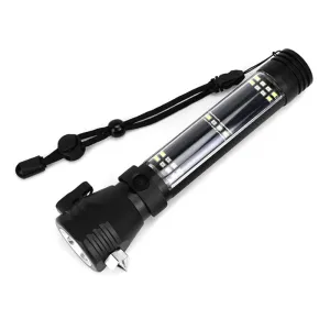 Bright Torch H04-T01 Outdoor Car Tactical Flashlight with LED Solar Hammer Monthly deal Ultra Safety Light, Function Multi Efficient shipping Flashlight Powered