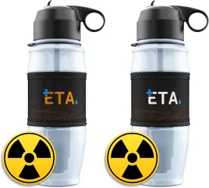 Bundle Deal | ETA Alkaline Water Filter Bottle | Removes up to 99.99% of Harmful contaminants, 9.5pH | Protects The Nutrient & Mineral Value from Filtration | Made in USA (Extreme - Orange   White)