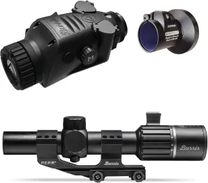 Burris Optics Thermal Scope Kit Includes BTC35 V2 Thermal Imaging Clip On RifleScope, RT6 riflescope, PEPR Mount, and Clip-on.