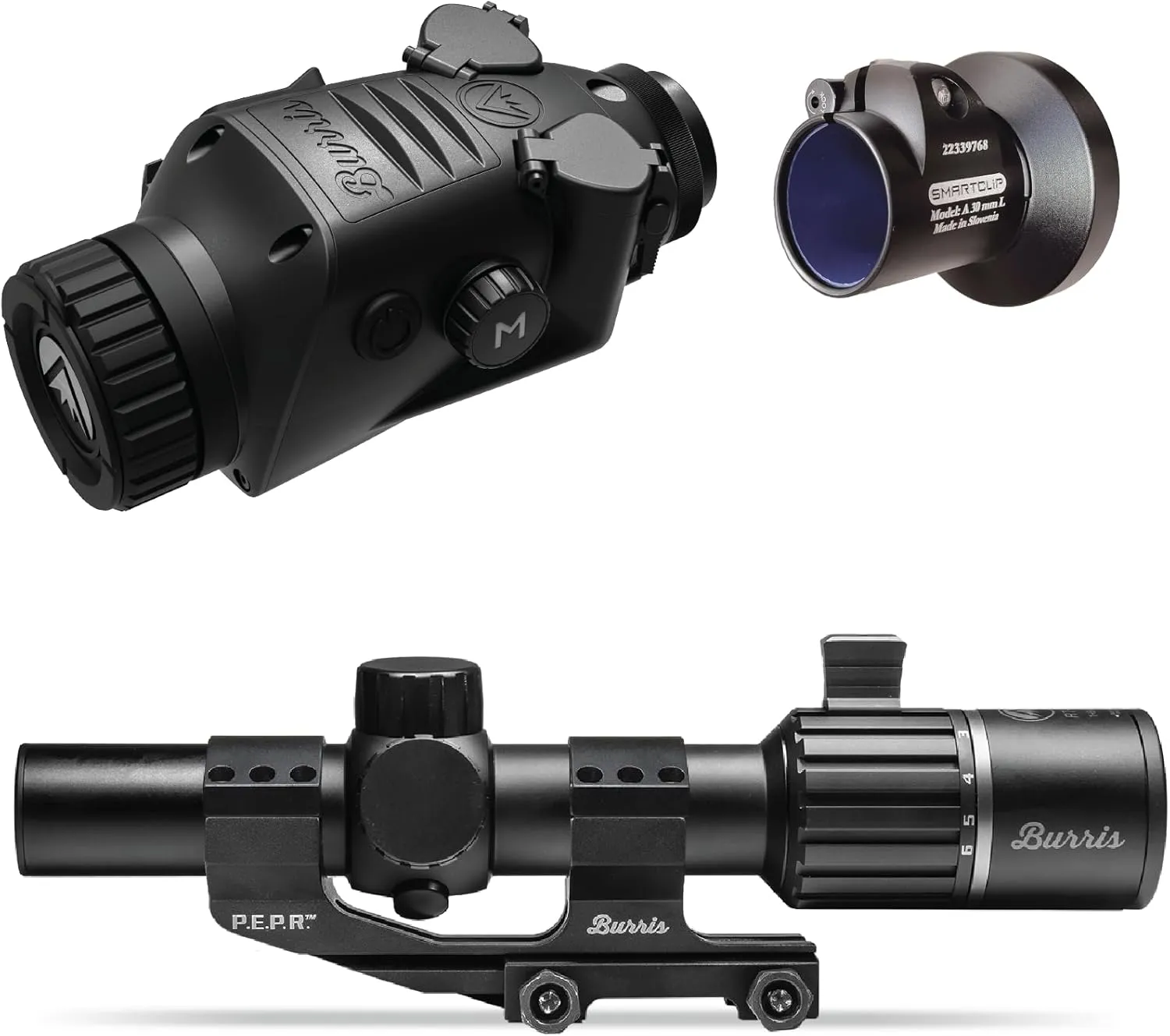 Burris Optics Thermal Scope Kit Includes BTC35 V2 Thermal Imaging Clip On RifleScope, RT6 riflescope, PEPR Mount, and Clip-on.
