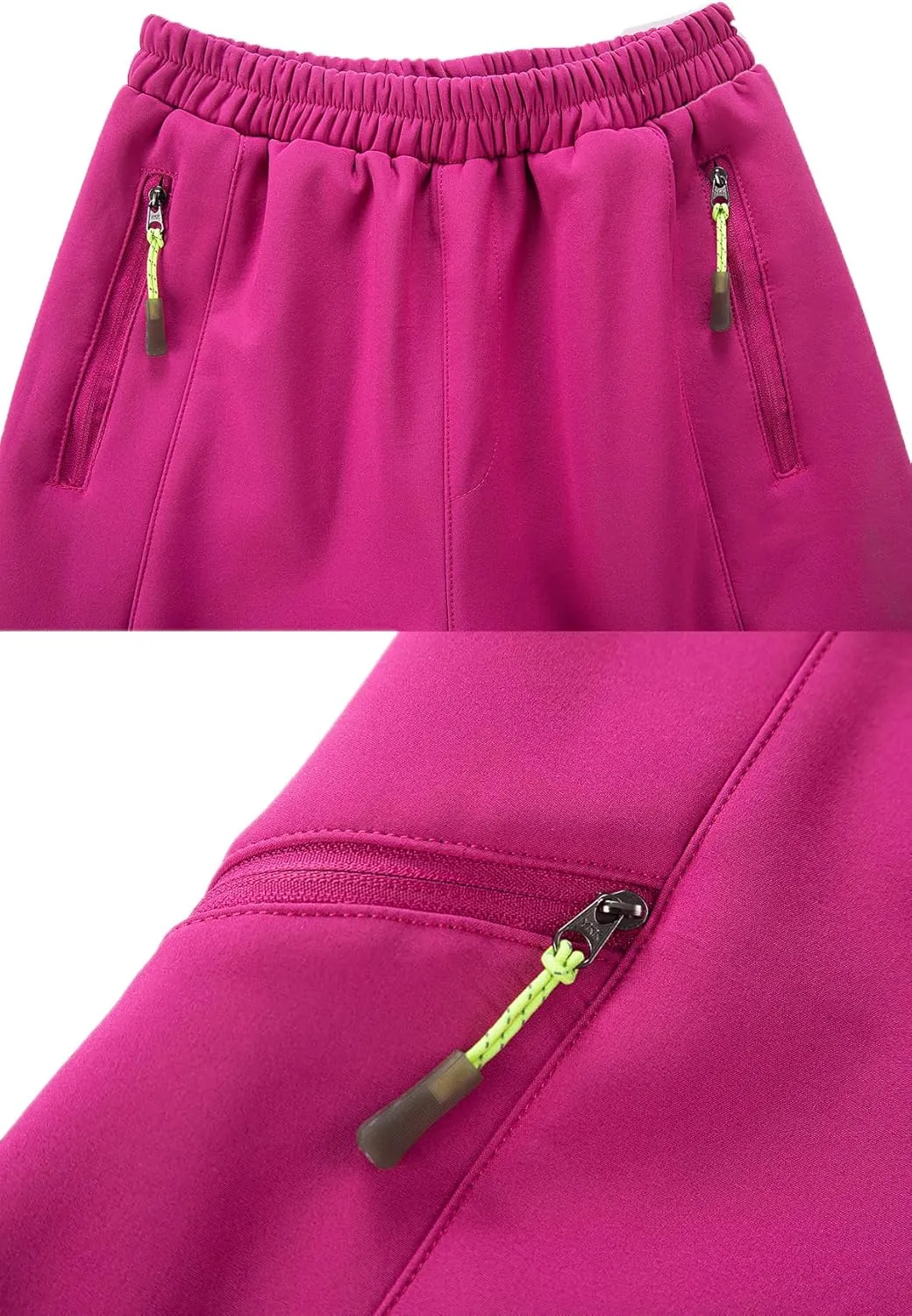 CAMLAKEE Kids Waterproof Hiking Pants Boys Girls Warm Winter Fleece Lined Outdoor Snow Ski Pants