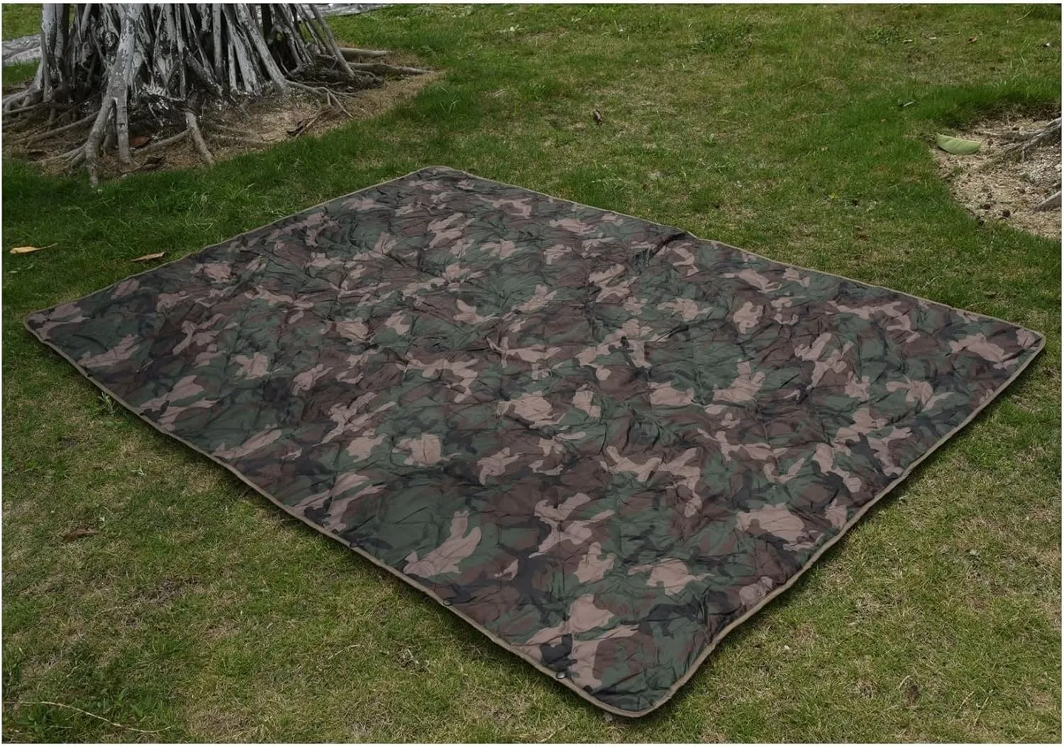 Camouflage Camping Quilt Portable Camping Accessories Picnic Warm Blanket Ultralight Travel Sleeping Mattress Travel Mat (Color : Jungle)