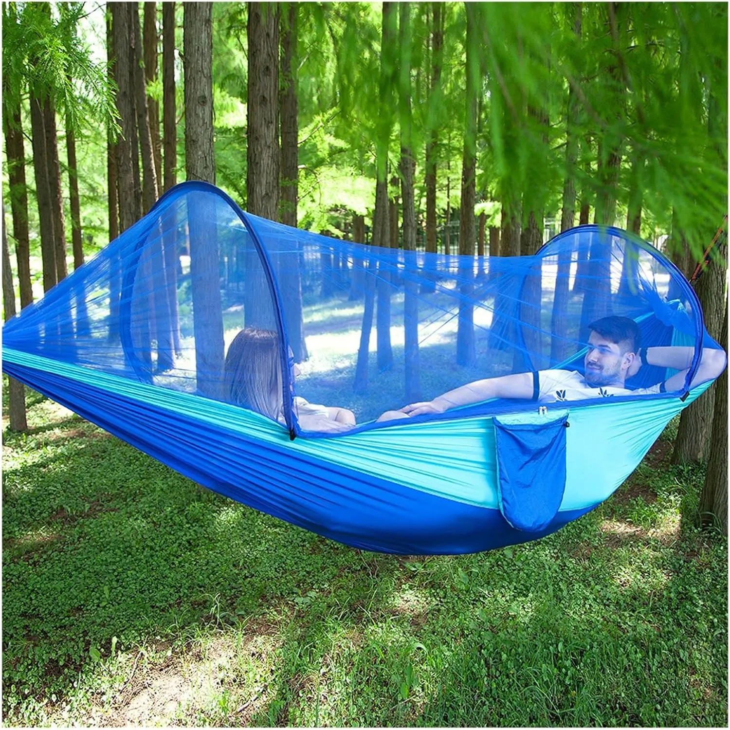 Camp Portable Outdoor Camping Hammock 1-2 Person Go Swing with Mosquito Net Hanging Bed Ultralight Tourist Sleeping Hammock Strong (B S250x120cm)