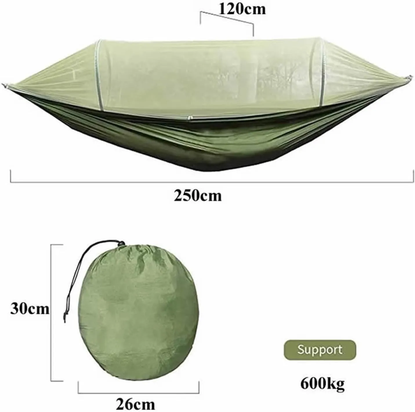 Camp Portable Outdoor Camping Hammock 1-2 Person Go Swing with Mosquito Net Hanging Bed Ultralight Tourist Sleeping Hammock Strong (B S250x120cm)