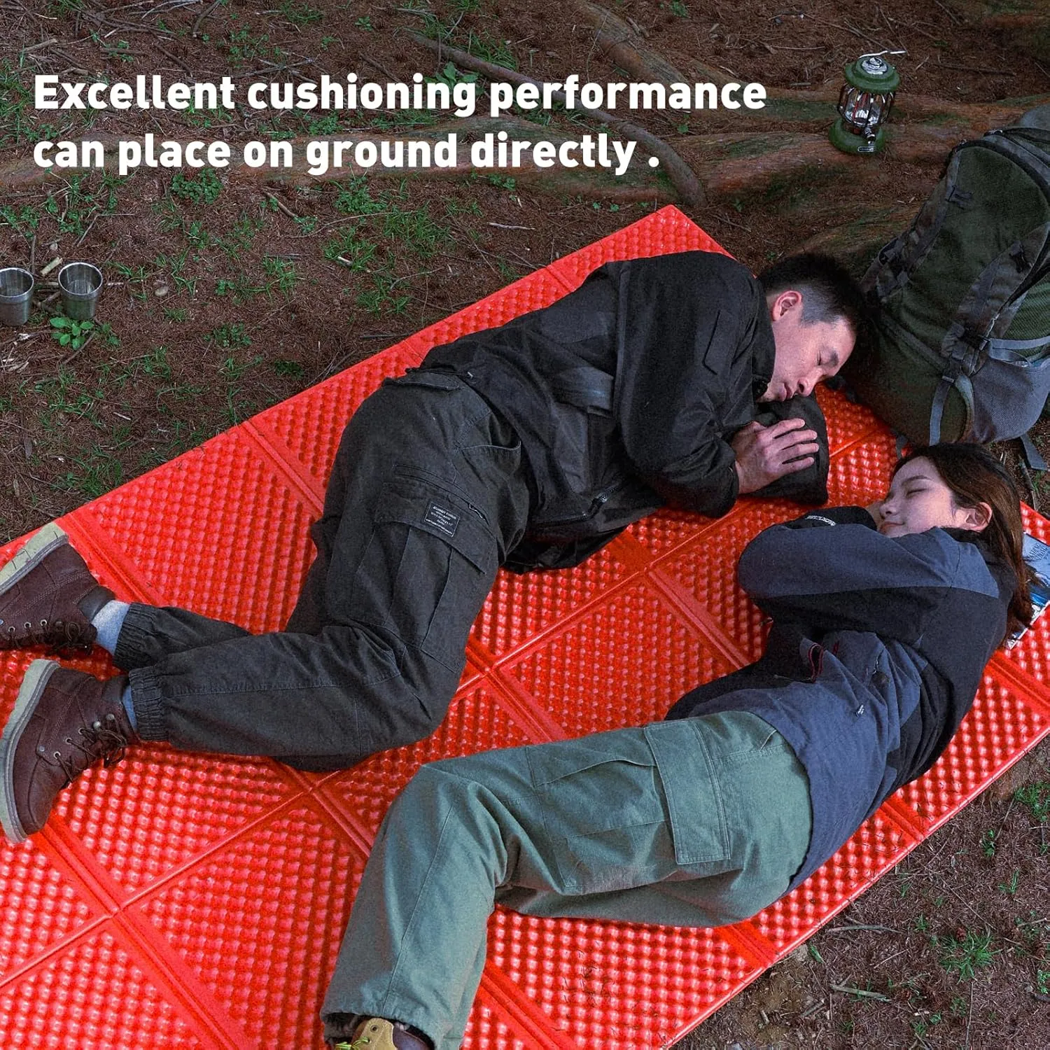 Camping Foam Sleeping Pad Lightweight Closed Cell Folding Camping Mat Moisture-Proof Camping Mattress Portable for Outdoor Hiking Mountaineering Blue