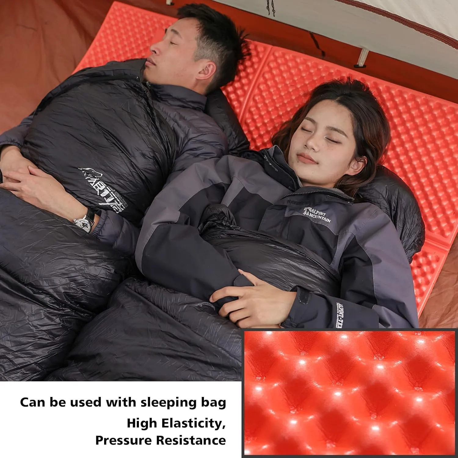 Camping Foam Sleeping Pad Lightweight Closed Cell Folding Camping Mat Moisture-Proof Camping Mattress Portable for Outdoor Hiking Mountaineering Blue