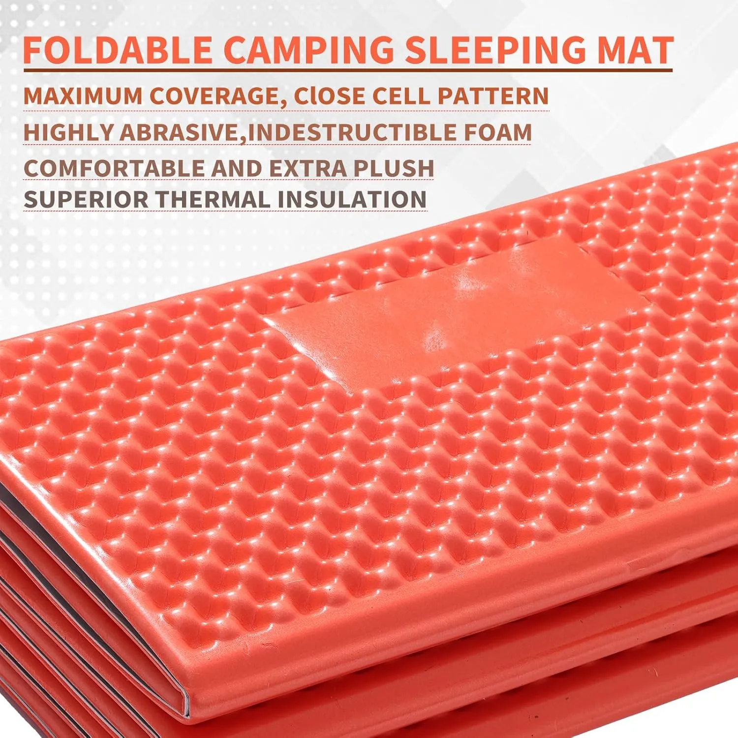 Camping Foam Sleeping Pad Lightweight Closed Cell Folding Camping Mat Moisture-Proof Camping Mattress Portable for Outdoor Hiking Mountaineering Blue