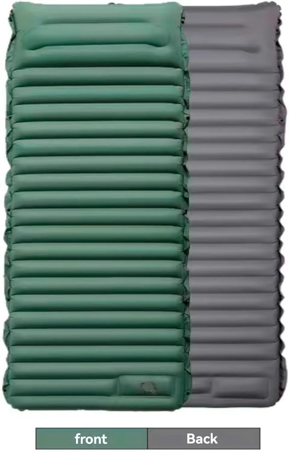 Camping Mat, Inflatable Sleeping Mat with Built-in Foot Pump Pillow Ultralight Single Camping Mattress Water-Resistant Camping Bed Sleeping Pad for Outdoor Backpacking Hiking (Dark Green)