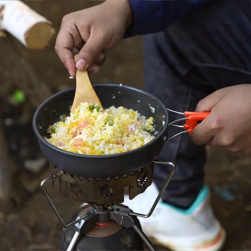 Camping Outdoor Cookware Set, Non-Stick Outdoor Folding Pot Pan  Kettle Kit