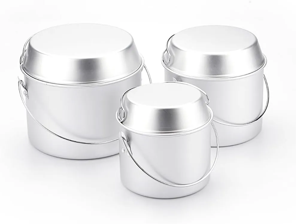Camping Pot and Pan Set Aluminum ing Pot Folding Handle Frying Pan for Camping Hiking
