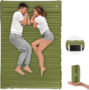 Camping Sleeping Pad, Extra Thickness 4.7 Inch Inflatable Sleeping Mat Lightweight Waterproof Camping with Built-in Pump Air Mattress for Backpacking, Hiking, Tent, Traveling