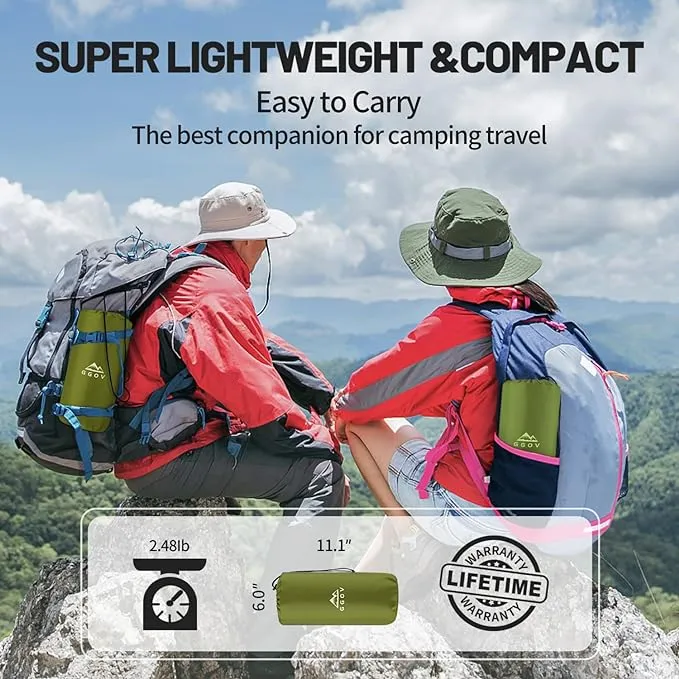 Camping Sleeping Pad, Extra Thickness 4.7 Inch Inflatable Sleeping Mat Lightweight Waterproof Camping with Built-in Pump Air Mattress for Backpacking, Hiking, Tent, Traveling