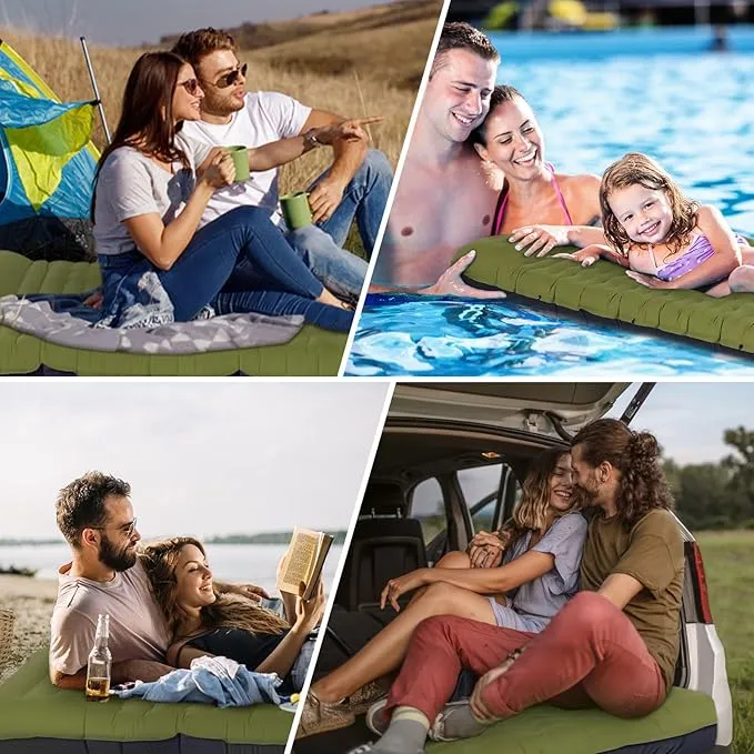 Camping Sleeping Pad, Extra Thickness 4.7 Inch Inflatable Sleeping Mat Lightweight Waterproof Camping with Built-in Pump Air Mattress for Backpacking, Hiking, Tent, Traveling