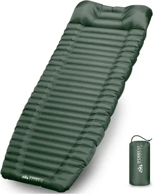Camping Sleeping Pad w/Armrest & Pillow - 4 Inch Ultra-Thick Side Sleep Friendly - Rollover Protection - Ultralight Backpacking Air Mattress
