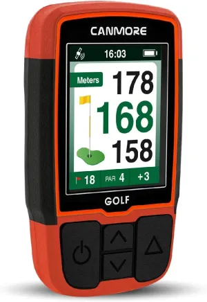 CANMORE Handheld Golf GPS HG200 - Water Resistant Full-Color Display with 41,000  Essential Golf Course Data and Score Sheet - Free Courses Worldwide and Growing (Orange)