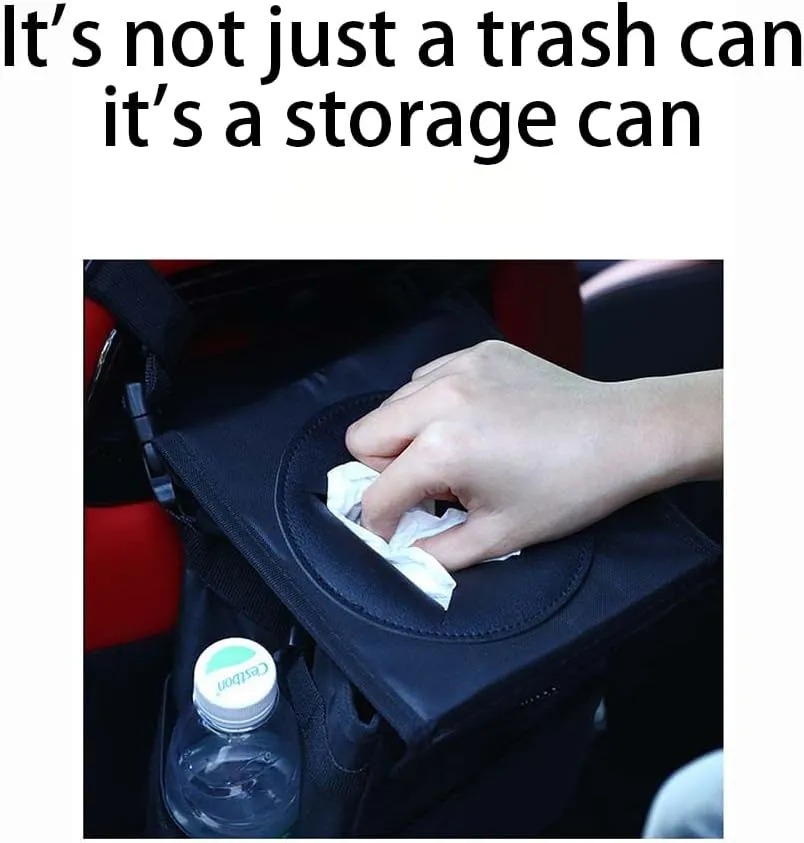 Car Garbage Can for Chevrolet Blazer EV 2024,Leak-Proof Waterproof Foldable Bin Hanging Car Trash Bag with Lid Organizer All Seasons,XL